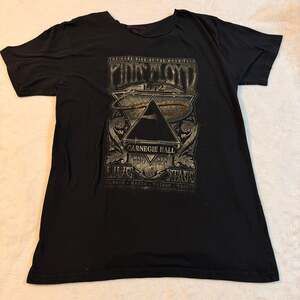 Pink Floyd Carnegie Hall 1972 Tour Poster Band T-Shirt Black